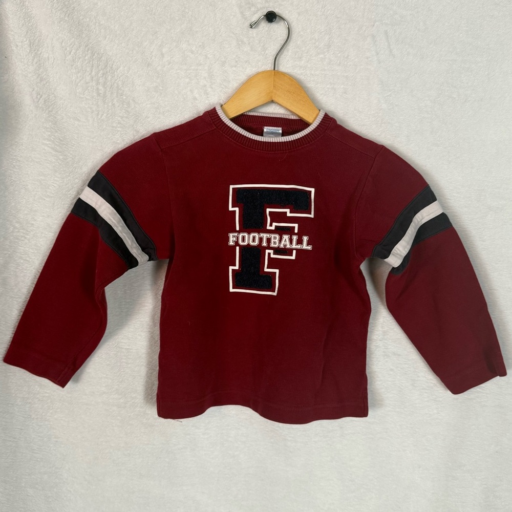 Gymboree Burgundy Football Long Sleeve Tee
